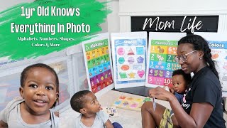 How I HomeSchool My 1 Year Old  My 1yr Old Knows Everything In The Photo  Learning Through Play [upl. by Kcirreg]