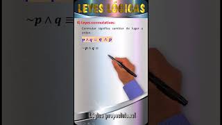 Leyes conmutativas  Leyes lógicas teoría y ejercicios resueltos leyeslogicas shortsfeed [upl. by Ahsed]