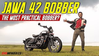 Jawa 42 Bobber Black Mirror Review  A great balance between fun and practicality  ZigWheels [upl. by Kaela]