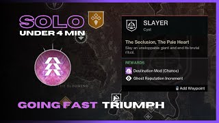 Slayer Trial Cyst Under 4 Minutes  Prismatic Hunter  Destiny 2 The Final Shape [upl. by Fiann]