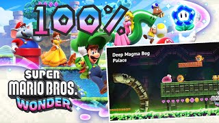 Deep Magma Bog Palace  Super Mario Bros Wonder 100 Walkthrough [upl. by Attenweiler663]