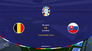 UEFA EURO 2024 Bélgica vs Eslovaquia Grupo E SIMULACIÓN PES2021 4K [upl. by Aufa]