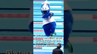 Colts mascot Blue opens the pool at the Olympic Team Trials  Swimming in Indianapolis [upl. by Macknair273]