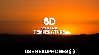 Sean Paul  Temperature 8D Audio [upl. by Jack975]