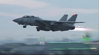 F14 TOMCAT Full Afterburner Take off 1996 Long [upl. by Yesllek884]