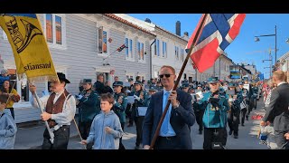 17 mai 2023 skoletoget i Kristiansand Norway  17 May school parade in Kristiansand Norway [upl. by Nerat]