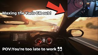 POV YOURE LATE FOR WORK🤔  YARIS GR ASSETTO CORSA LA CANYON 🌞 [upl. by Acirne]