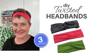 DIY TWITSTED HEADBANDS  3 EasyToMake Styles [upl. by Machute646]