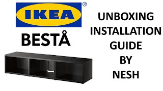 BESTÅ TV bench from IKEA  blackbrown180x40x38 cm  Complete Installation Guide [upl. by Erbas]