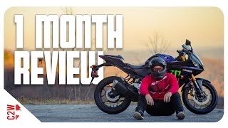 2020 Yamaha R3  1 Month Review [upl. by Kcirred]