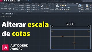 Como alterar escala de cotas no Autodesk AutoCAD 2023 [upl. by Virgy813]