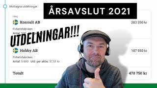 Årsavslut för företagen 2021 och utdelning aktiebolag med huvudregeln och förenklingsregeln [upl. by Junna]