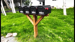 Installing 4 LOCKING Mailboxes safe from mail thieves [upl. by Nosnah]