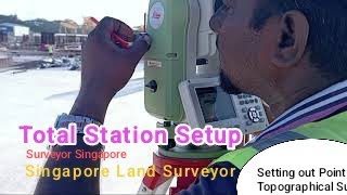 Total Station Setup Land SurveyorHow to setup Total station Survey [upl. by Einiar]