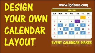 Event Calendar Maker Excel Template  Design your own Calendar Layout [upl. by Aiekat]