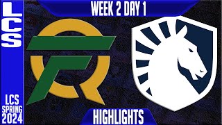 FLY vs TL Highlights  LCS Spring 2024 Week 2 Day 1  FlyQuest vs Team Liquid [upl. by Arytahs764]