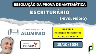 ESCRITURÁRIO DA CÂMARA MUNICIPAL DE ALUMÍNIO SP 2024 PARTE 1 [upl. by Yve]