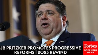 Illinois Gov JB Pritzker Pushes Progressive Reforms Economic Growth  2023 Rewind [upl. by Birdella]