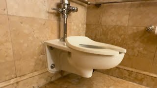 Women’s American Standard Toilet Flush  Olsonite 95 Seat  The Langham Hotel Pasadena California [upl. by Avan]