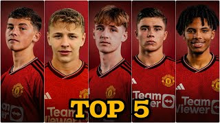 Top 5 BEST Wonderkids at Manchester United 2024 [upl. by Camille]