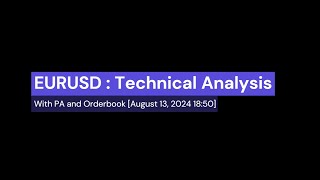 วิเคราะห์ EU ด้วย USDX Price และ Orderbook 13 สค 2567 1850 [upl. by Eelan347]