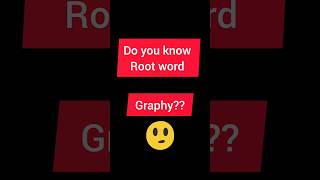 GRAPHY root word shorts exam exam ssc ssccgl [upl. by Raychel]