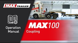 MAX100 operation manual Coupling process [upl. by Wein]