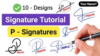 ✅ P Signature style  Signature Style Of My Name  A To Z signature Style [upl. by Itnavart365]