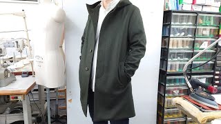 How to sew a hooded wool coat [upl. by Jarvis]