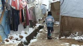 Syrian Refugee Children  Struggle in Lebanon Winter  UNICEF [upl. by Cyna59]