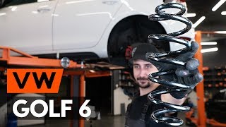 Comment remplacer ressort de suspension arrière sur VW GOLF 6 5K1 TUTORIEL AUTODOC [upl. by Schell]