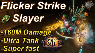 325 160M Damage Flicker Strike Giga Tank  Path of Exile Best build [upl. by Britney]