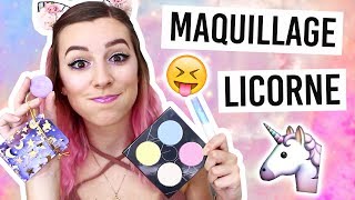 JE TESTE LE MAQUILLAGE LICORNE  Holographique ✨ [upl. by Gardner144]