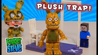 FNAF McFarlane Toys FUN with PLUSHTRAP amp William Afton Wave 5 Construction Set Unboxing [upl. by Hpeseoj]