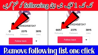 TikTok 1 click all following remove  how to unfollow everyone on TikTok [upl. by Cristina]