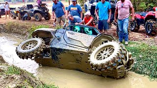 CanAm Commander DOWN  Mudslangers Colt Ford Event Pt 2 [upl. by Enihsnus]