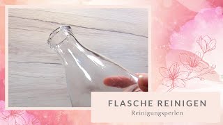 Wasserflasche reinigen schnell und easy Reinigungsperlen Glasflasche Vase schmutzig [upl. by Enneirb]