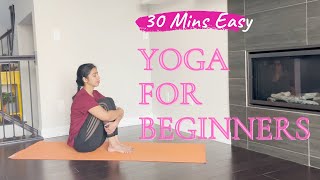 Yoga For Beginners30 Minute Home Yoga Workout in Telugu30 నిమిషాల హోమ్ యోగా వర్కౌట్ ఫర్ బిగినర్స్ [upl. by Aleakcim]