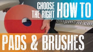 Floor Scrubbers  How to Choose the Right Pads and Brushes [upl. by Fortna125]