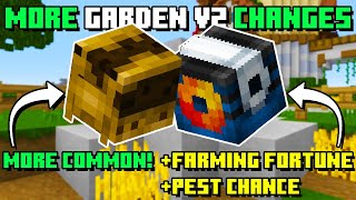 MORE Garden V2 Changes Better RNG  More Farming Fortune  More Hypixel Skyblock Pests Update [upl. by Aydne892]