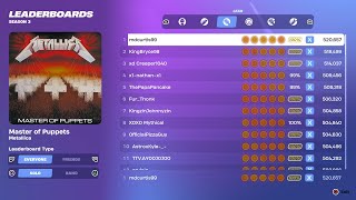 Fortnite Festival S3 Master of Puppets Expert Lead 100 FC World Record [upl. by Ellainad153]
