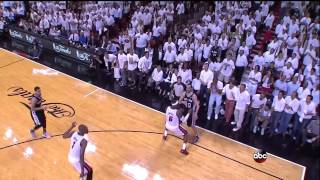 Tim Duncan fails to make the clutch shot to tie Game7 2013 NBA Finals [upl. by Araminta]