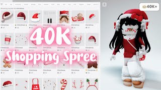 40K ROBLOX CHRISTMAS SHOPPING SPREE 🤩🎄🛍️ [upl. by Ttenaj]