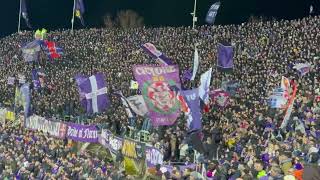 FIORENTINA ULTRAS VIOLA 🇮🇹  PRIDE OF FLORENCE  ATMOSPHERE AGAINST INTER MILAN fiorentina ultras [upl. by Anaugahs184]