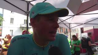 Jakob Fuglsang  Postrace interview  stage 9  Tour de Suisse 2018 [upl. by Ecyob784]