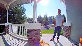 Vivint Doorbell Camera Pro – Sample Footage Front Door Daytime Visitor [upl. by Aleekat]