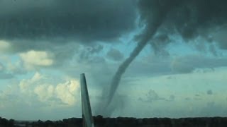 Two Tornadoes Approach Busy Airport In Rome [upl. by Longwood]