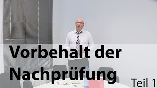 Steuertipps Vorbehalt der Nachprüfung Teil1 [upl. by Semadar969]