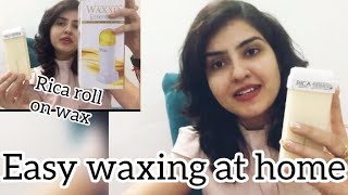 Rica roll on wax reviews easy waxing at home [upl. by Methuselah]