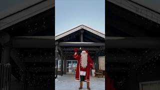 Santa Claus visiting Christmas market of Pello Arctic Circle Lapland Finland shorts christmas2023 [upl. by Encrata]